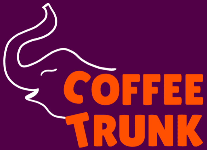 Elephant logo with "Coffee Trunk" text.